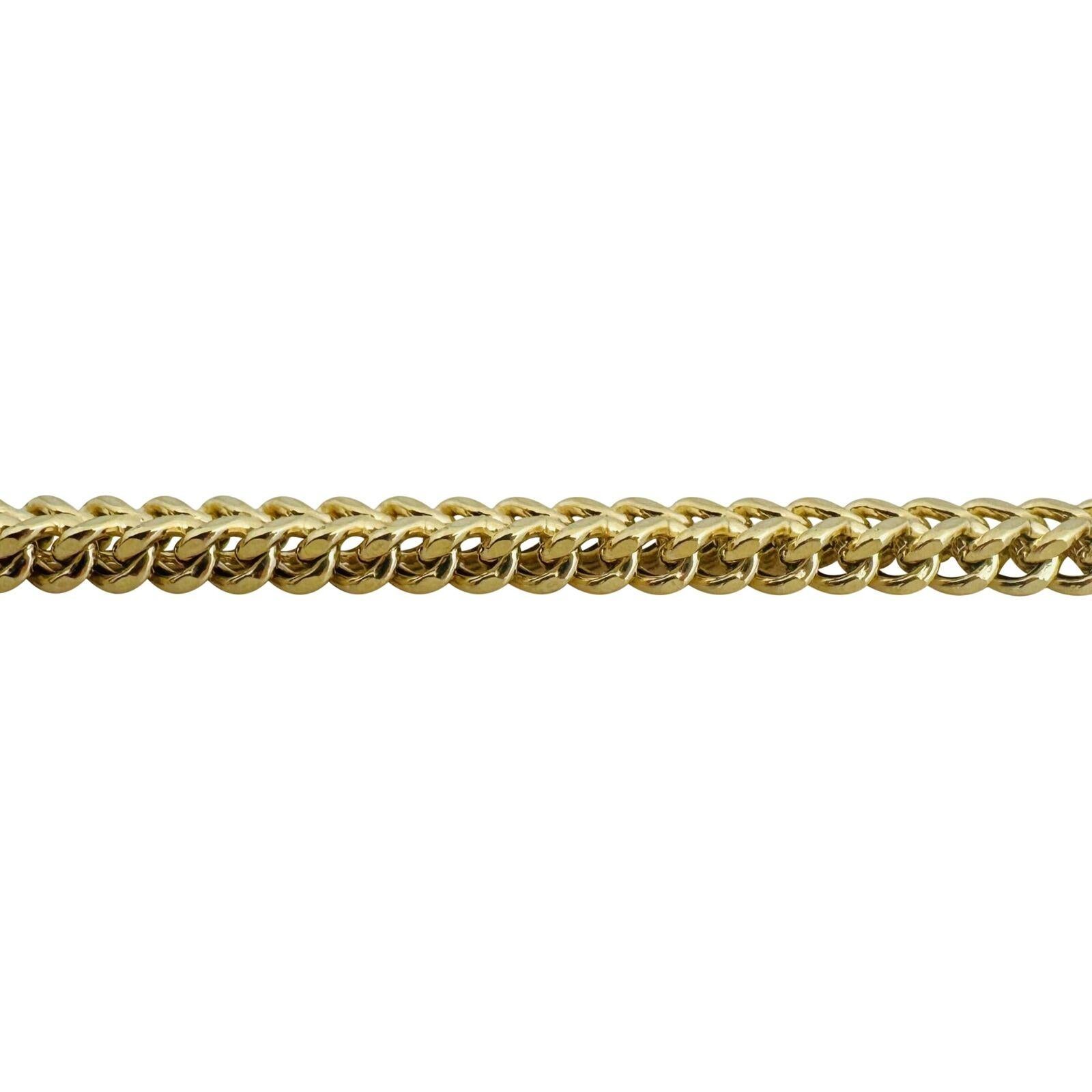 10 Karat Gelbgold Dicke quadratische Franco-Gliederkette für Herren 1
