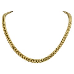 10 Karat Gelbgold Dicke quadratische Franco-Gliederkette für Herren