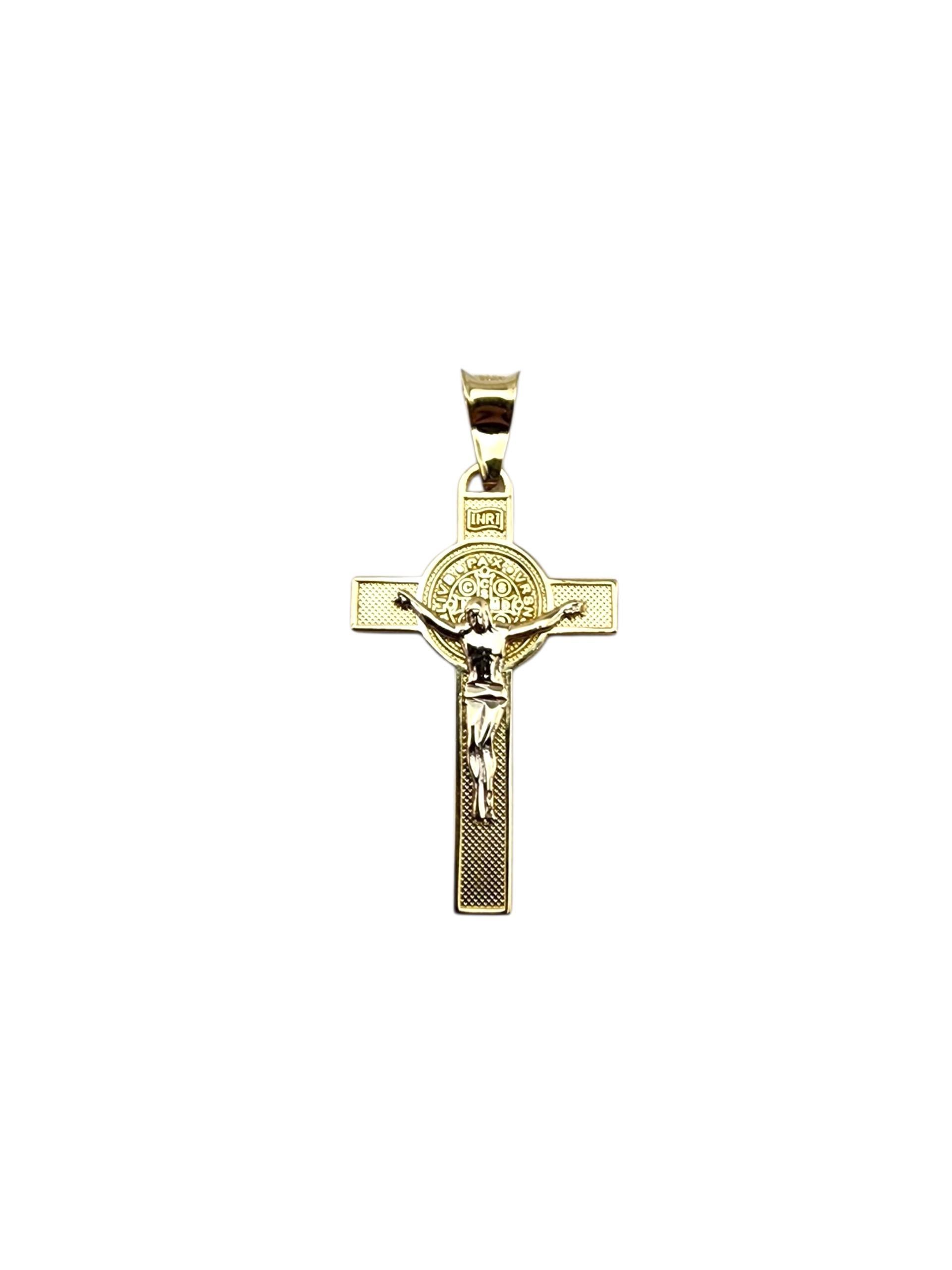 Pendentif crucifix en or jaune 10 carats #23078