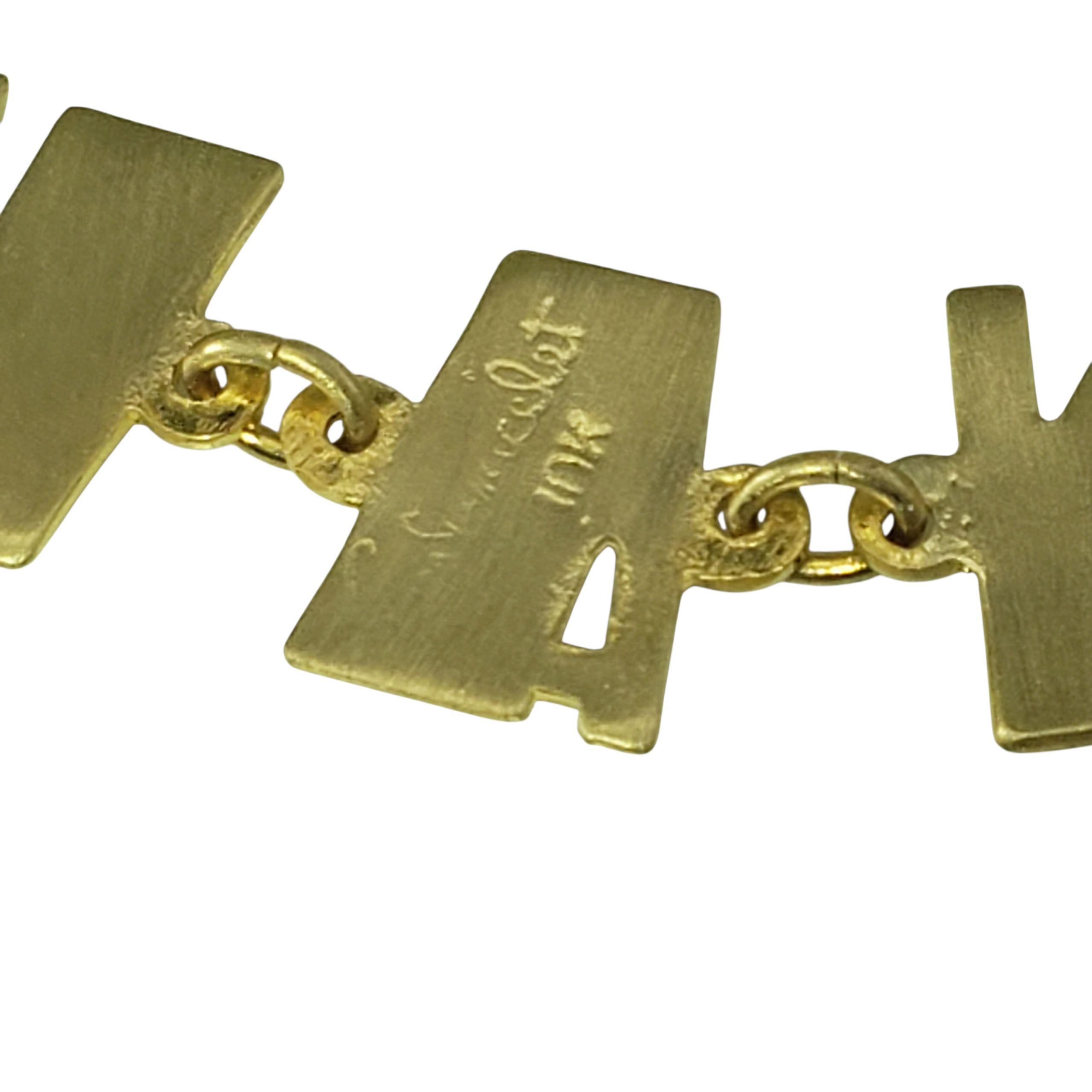 10 Karat Yellow Gold U.S. Navy Bracelet #22302 For Sale 1
