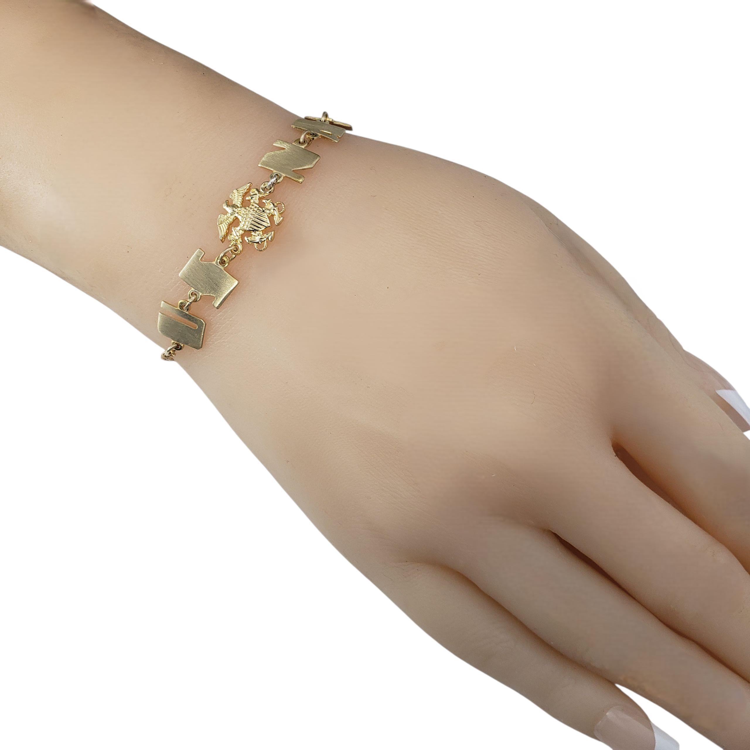 10 Karat Yellow Gold U.S. Navy Bracelet #22302 For Sale 2