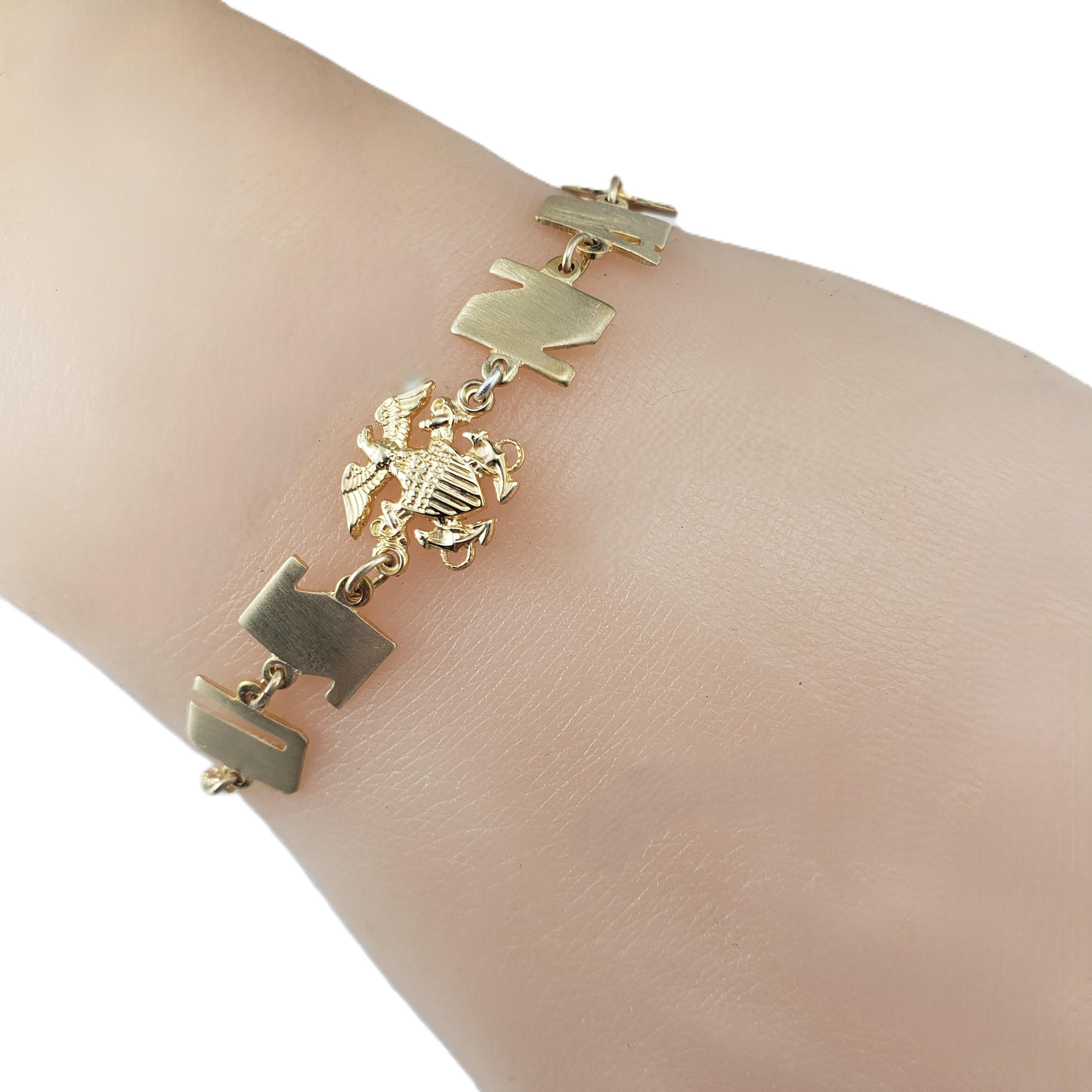 10 Karat Yellow Gold U.S. Navy Bracelet #22302 For Sale 3