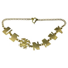 10 Karat Yellow Gold U.S. Navy Bracelet #22302