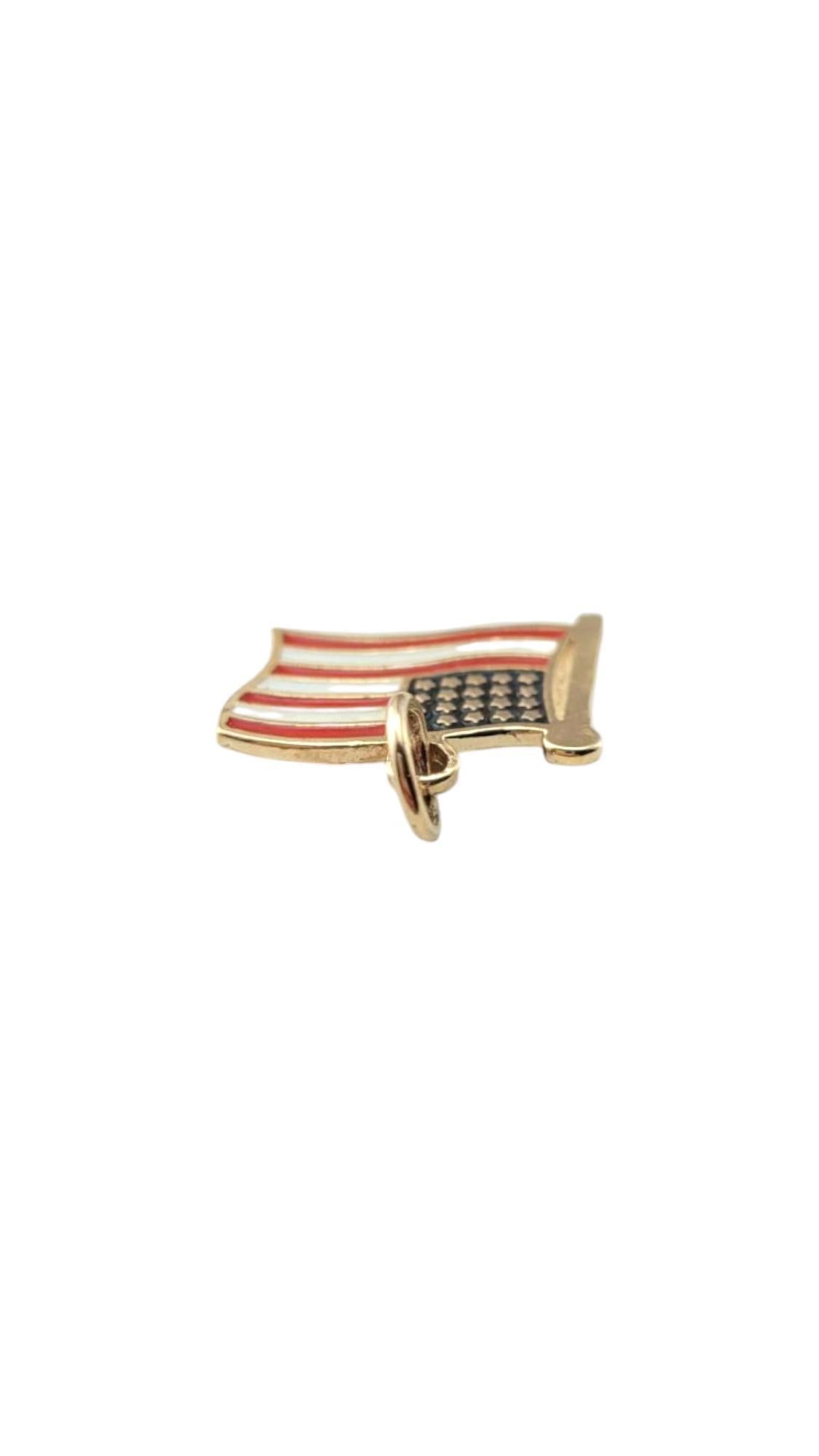 Charm con bandiera USA in oro giallo 10 carati #20888 in vendita 1