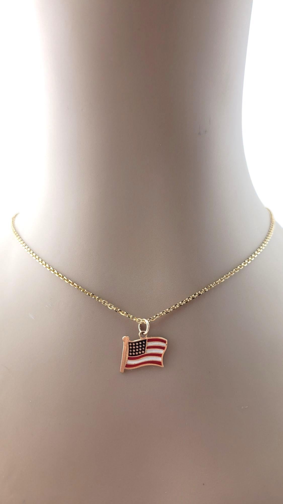 Charm con bandiera USA in oro giallo 10 carati #20888 in vendita 5