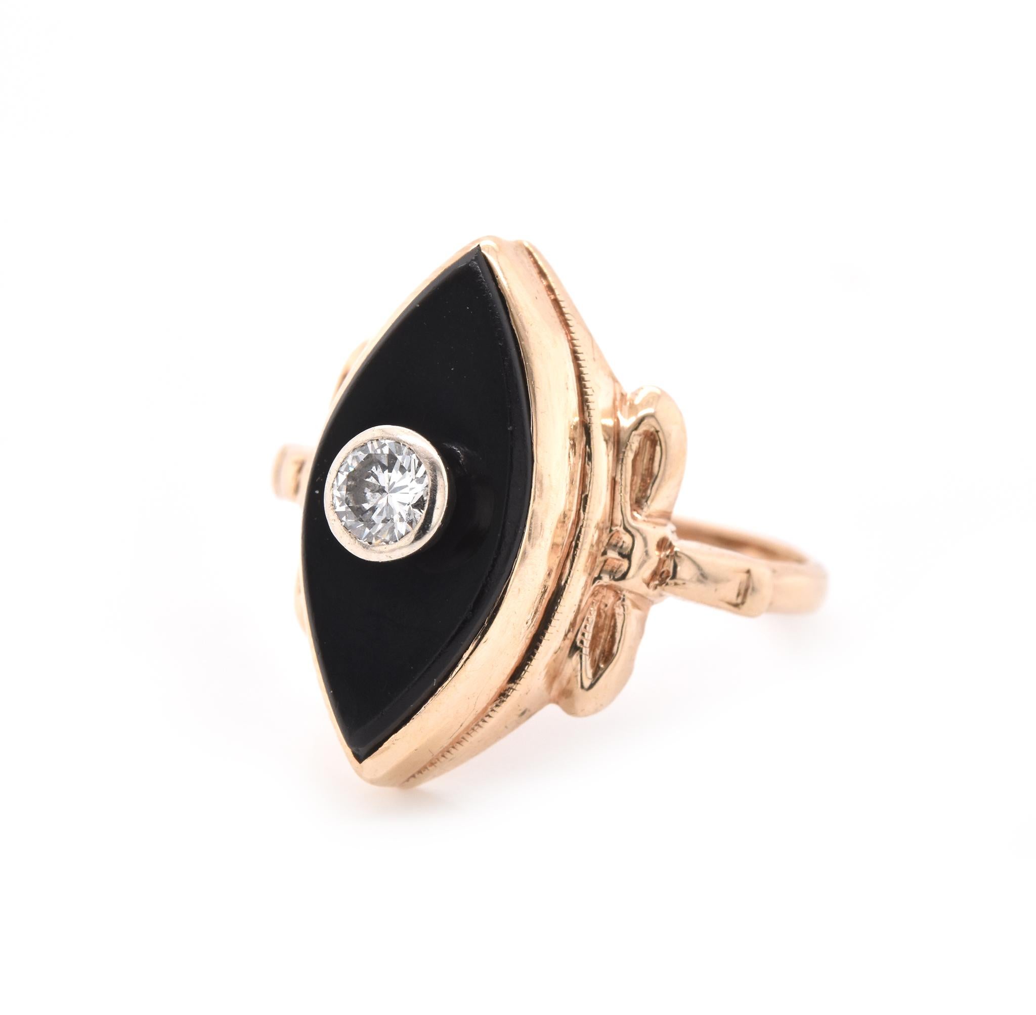 antique onyx and diamond ring