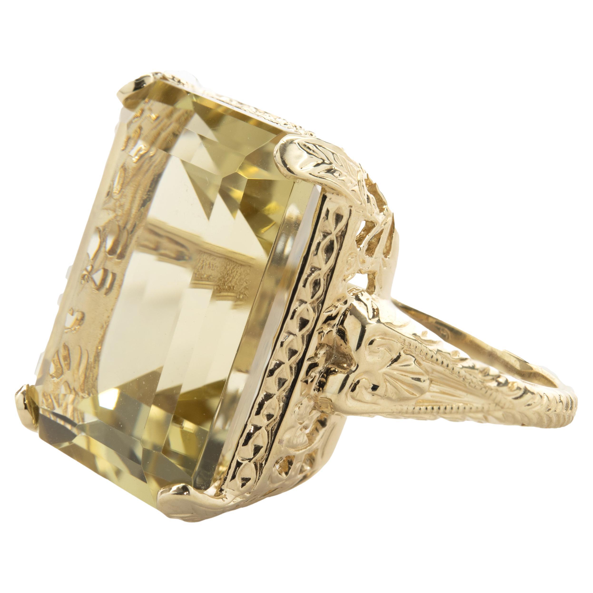 Designer: custom
Material: 10K yellow gold
Dimensions: ring top measures 18.30mm
Ring Size: 7.25 (complimentary sizing available)
Weight: 6.88 grams
