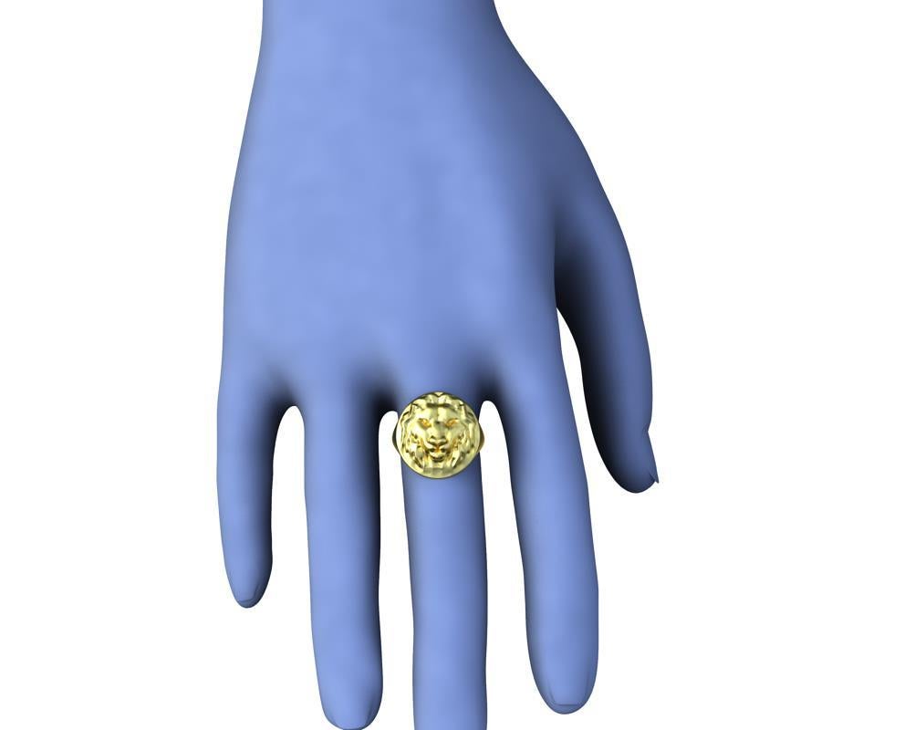 in vendita:  10 Karat Yellow Size 7 Lion Signet Ring 5
