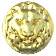 10 Karat Yellow Size 7 Lion Signet Ring