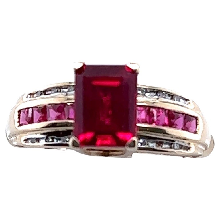 10 Kt Synthetic Ruby Ring For Sale at 1stDibs