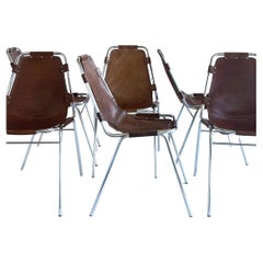 Vintage 10 Les Arcs Chairs Selected by Charlotte Perriand for les Arcs France 1960s