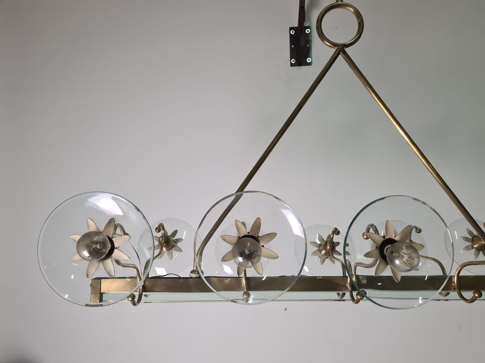 10 Lights Chandelier, 1940s Designed by Pietro Chiesa for Fontana Arte 11