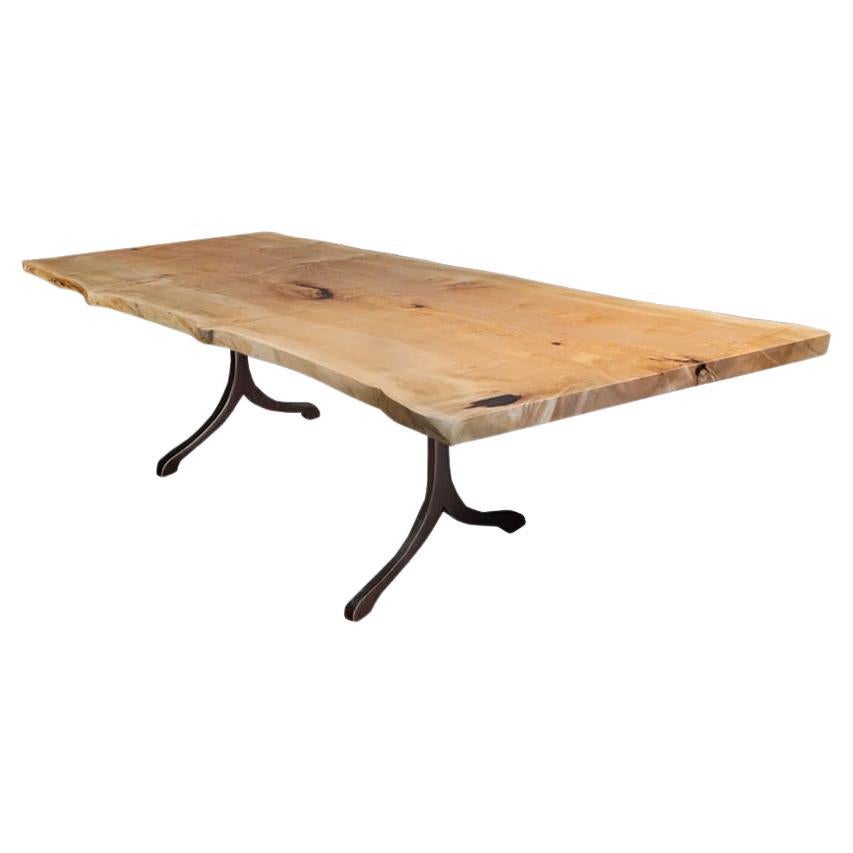 10' Live Edge Red Leaf Maple Dining Table For Sale