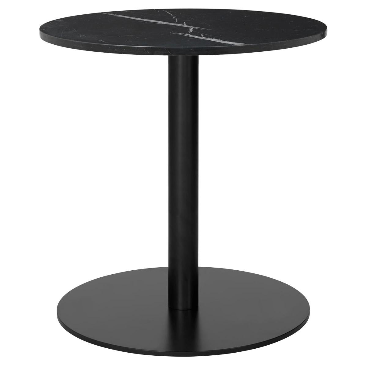 1.0 Lounge Table, Round, Round Black Base, Medium, Marble For Sale