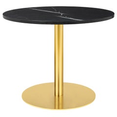 1.0 Lounge Table, Round, Round Brass Base, Large, Glass