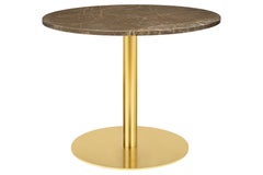 1.0 Lounge Table, Round, Round Brass Base, Large, Marble