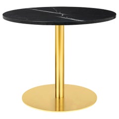 1.0 Lounge Table, Round, Round Brass Base, Large, Marble