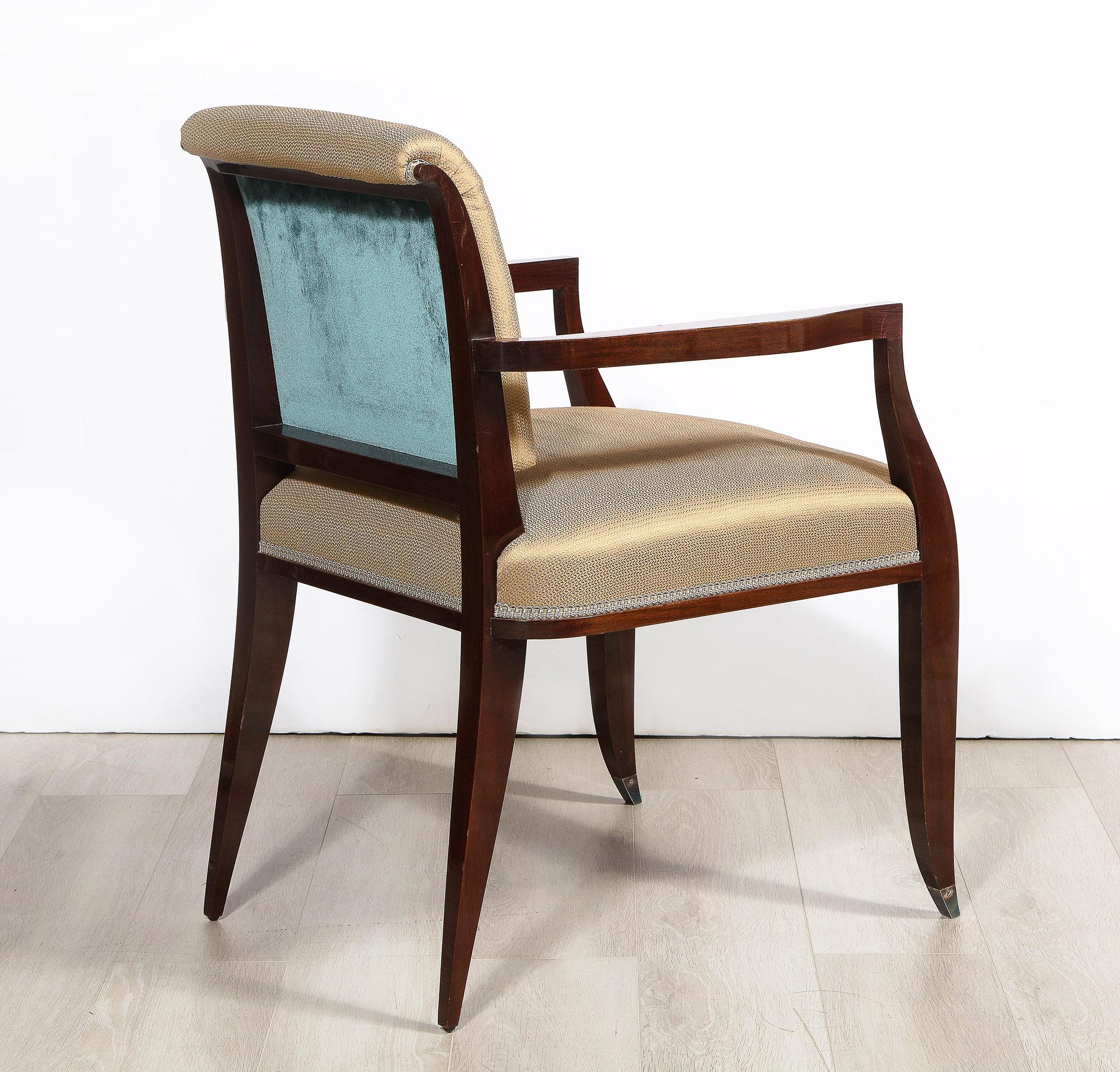 Contemporary 10 Mahogany Dining Chairs For Sale