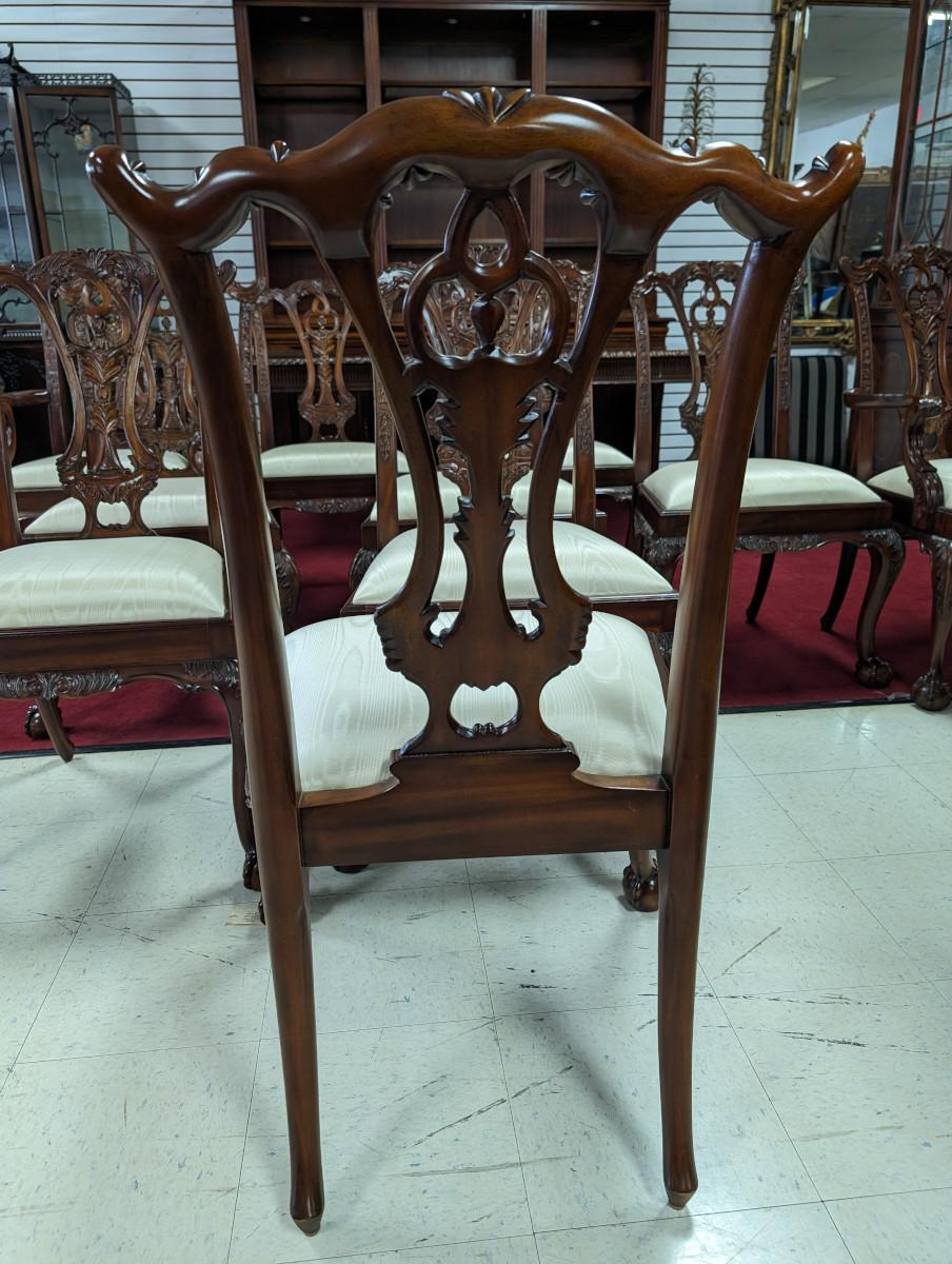 10 Maitland Smith “Philadelphia” Chippendale Style Dining Chairs For Sale 9