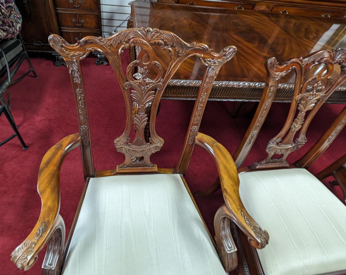 10 Maitland Smith “Philadelphia” Chippendale Style Dining Chairs For Sale 2