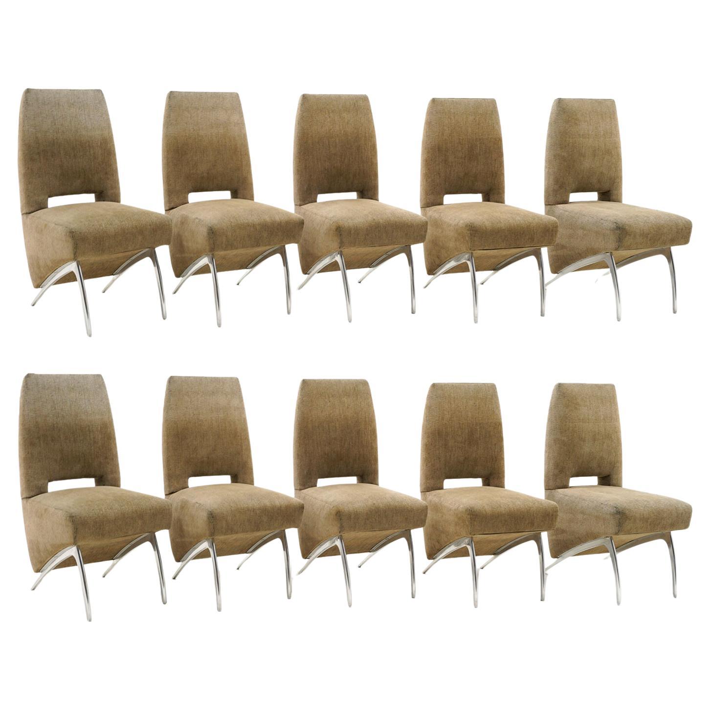 10 Michael Rotandi Dining Chairs From Carlson-Reges Residence, Los Angeles, 1990 in vendita