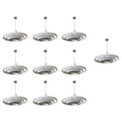 Vintage 10 Mid-Century "Saturn" Ceiling Pendants by Kurt Versen for Smoot-Holm