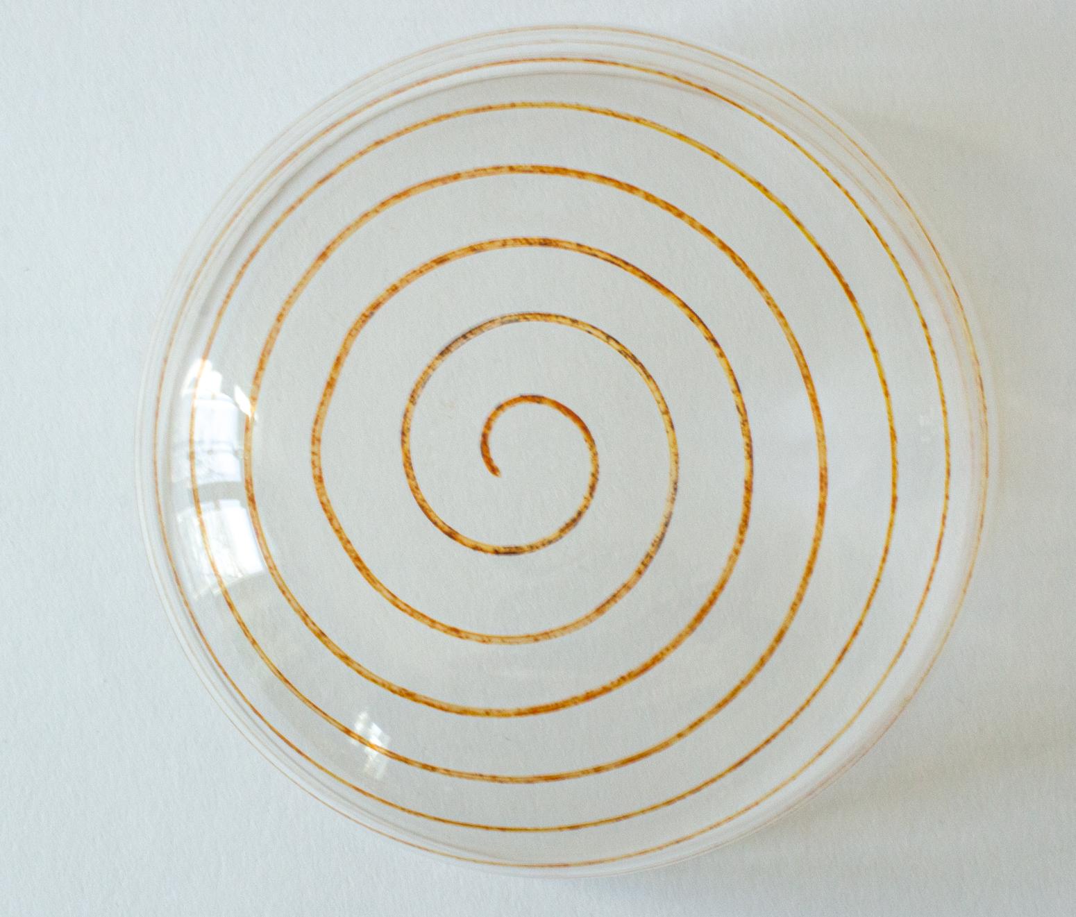Blown Glass 10 Mid-Century Modern Cenedese Murano Glass Serving Bowls with Spiral For Sale