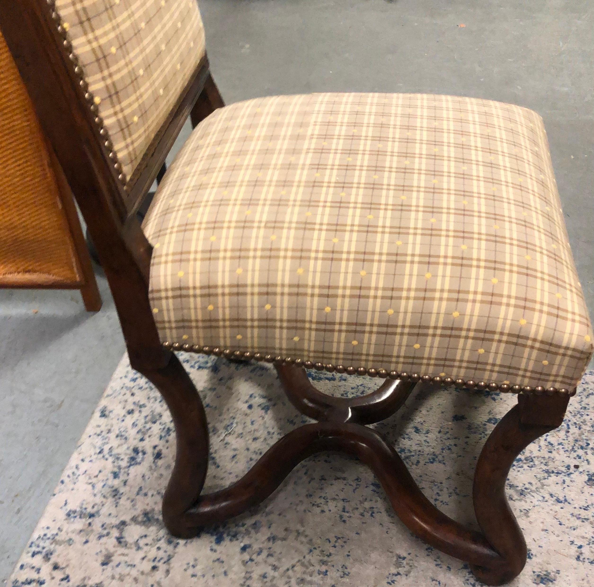 Hand-Crafted 10 Minton Spidell of Los Angeles French  Louis XlV Style Custom Dining Chairs