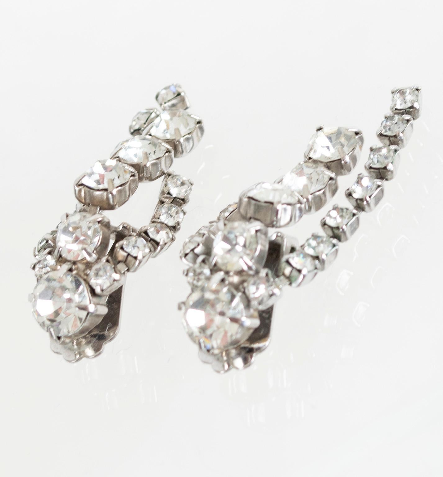 chandelier rhinestone earrings