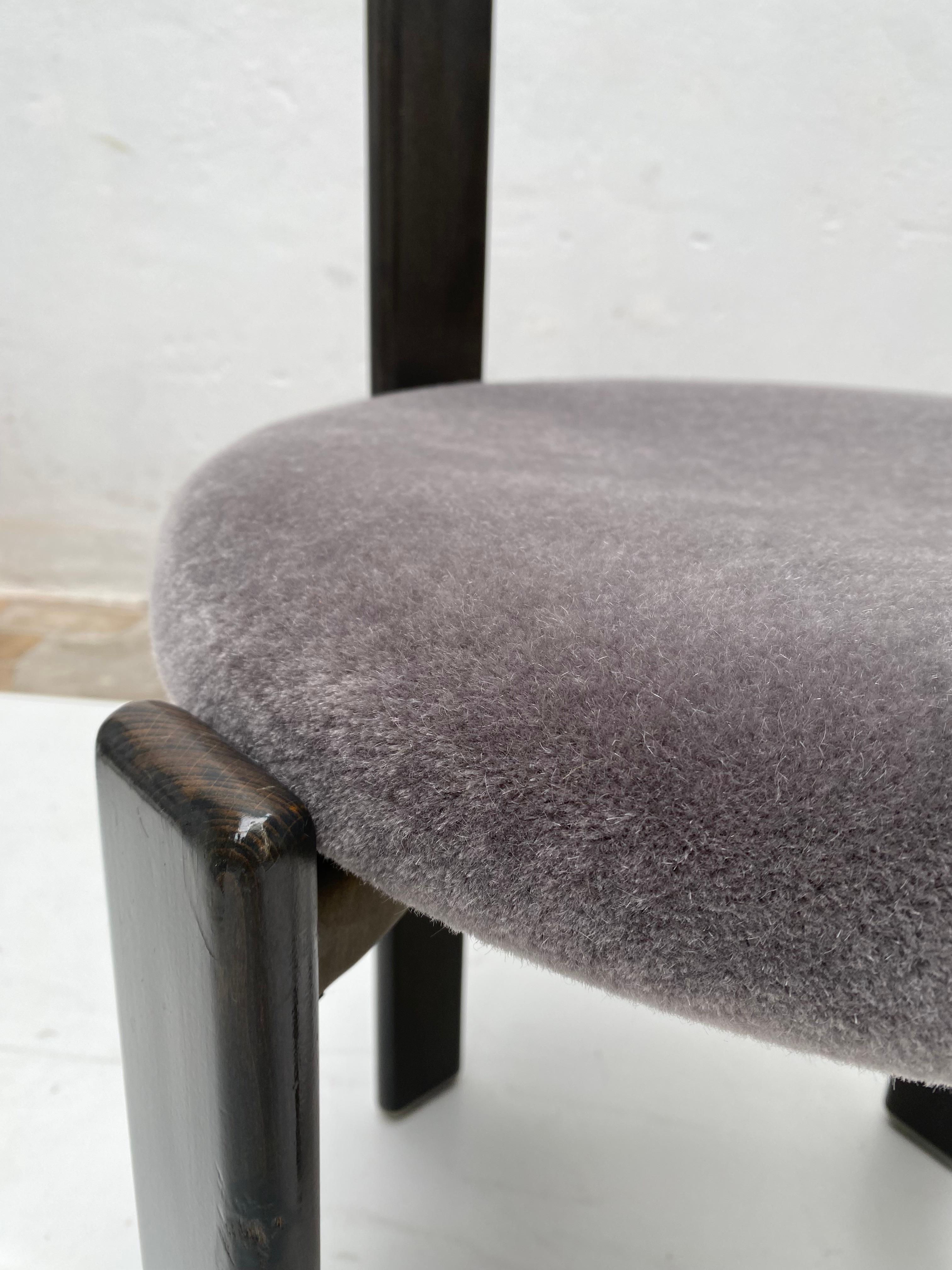 Late 20th Century 10 New Mohair Fabric  Bruno Rey Model 3300 Dining Chairs Kusch&Co Germany 1970's For Sale