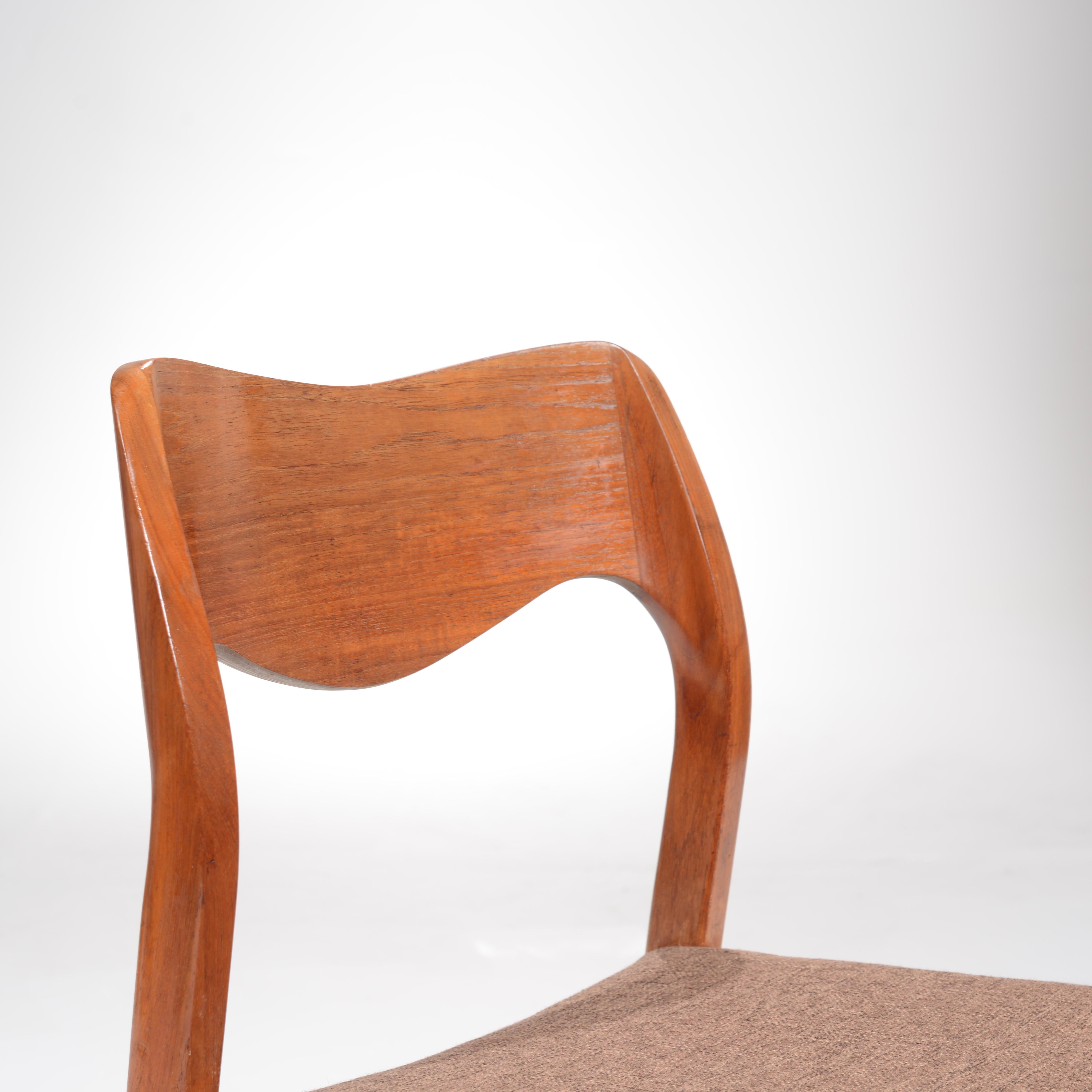 10 Niels O. Møller Dining Chairs Model 71 by J.L. Møllers Møbelfabrik in Denmark Danés en venta