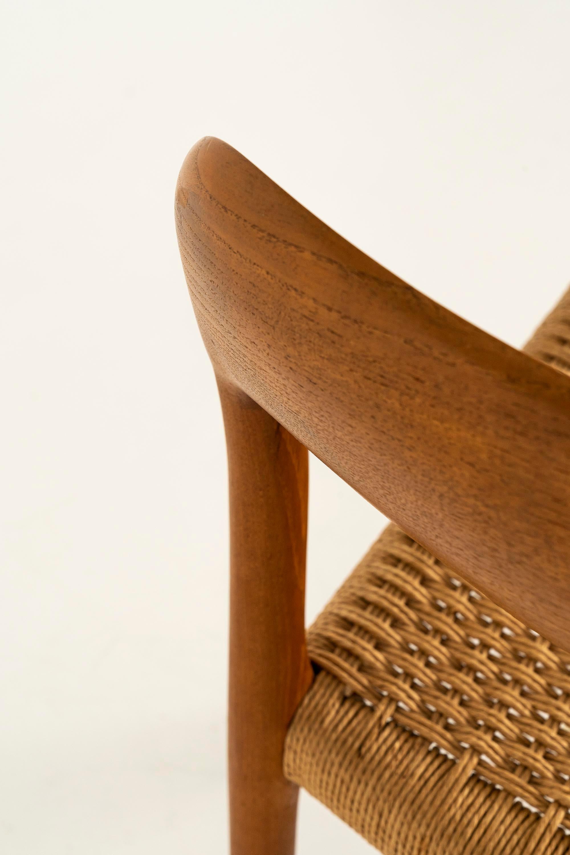 10 Niels Otto Møller 'Model 75' Chairs in Teak and Danish Paper Cord, 1960s For Sale 6