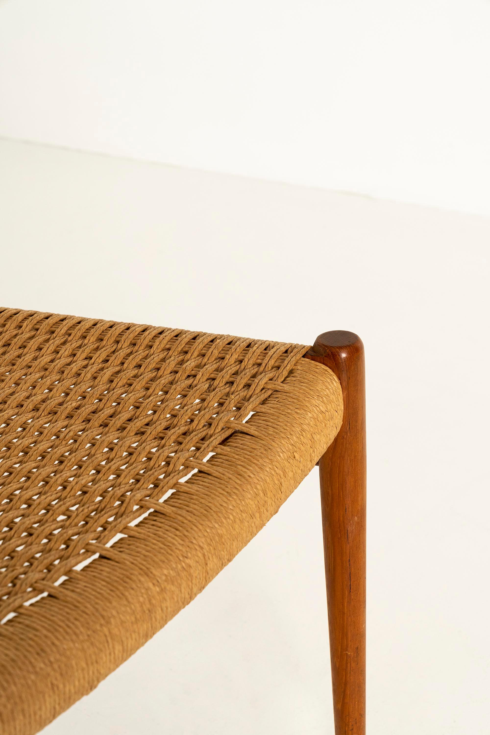 10 Niels Otto Møller 'Model 75' Chairs in Teak and Danish Paper Cord, 1960s For Sale 8