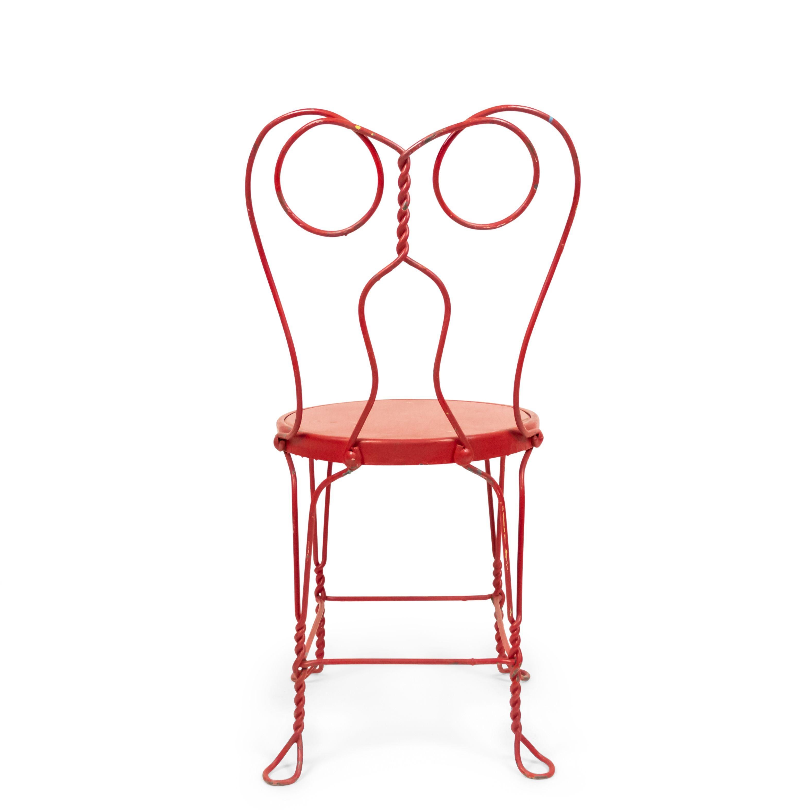 10 Outdoor Painted Wire Chairs For Sale 4