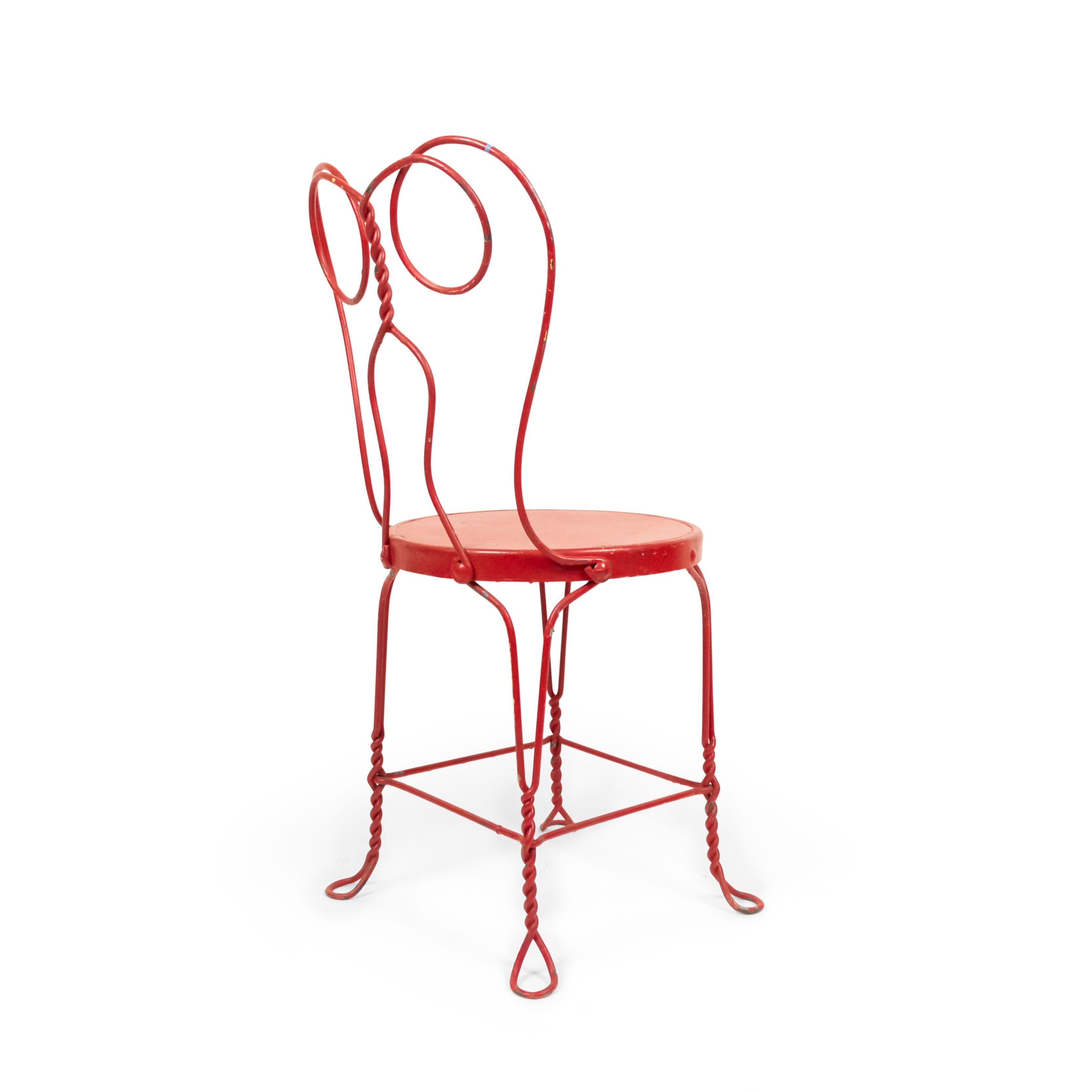 10 Outdoor Painted Wire Chairs For Sale 5