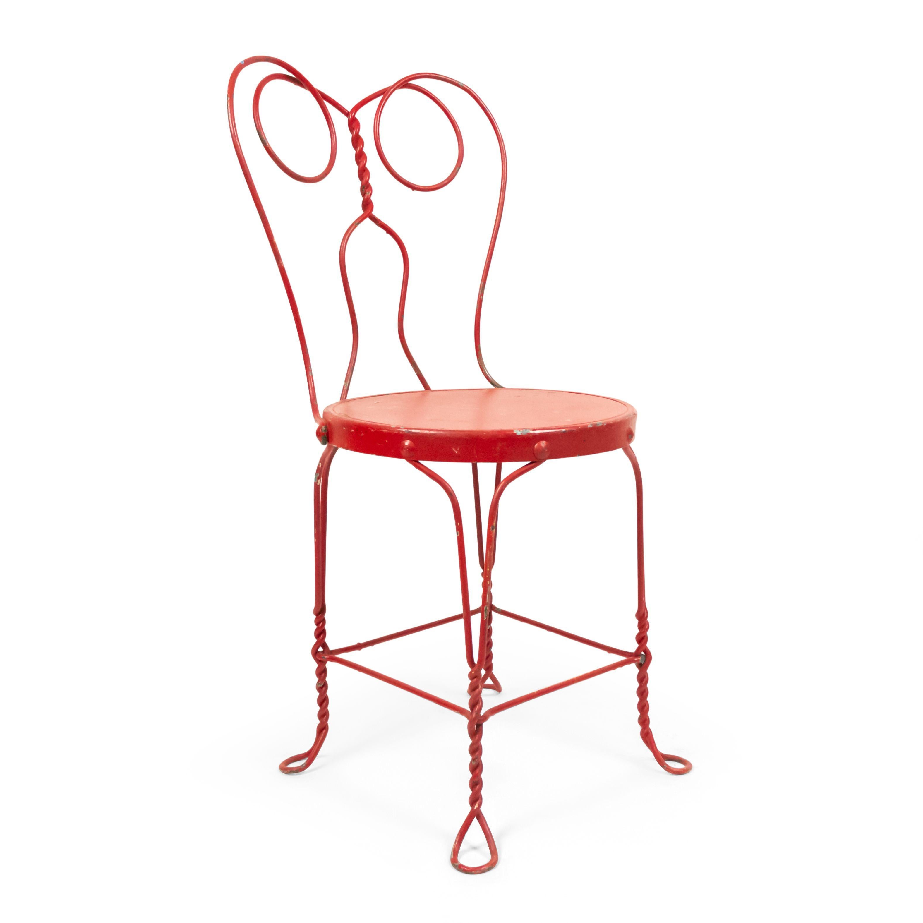 10 Outdoor Painted Wire Chairs For Sale 7