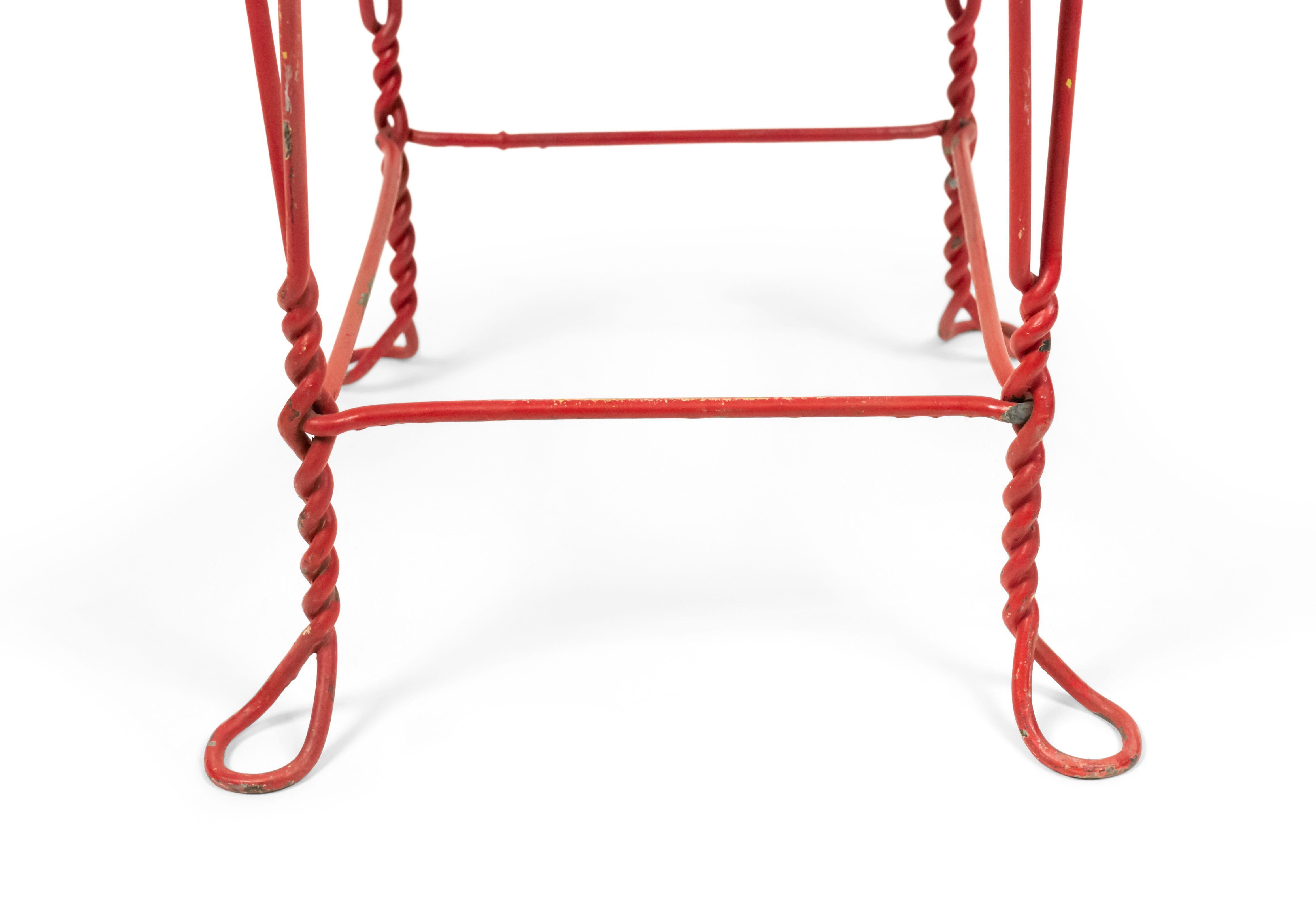 20th Century 10 Outdoor Painted Wire Chairs For Sale