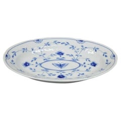 Piatto da portata ovale da 10" 18 Bing e Grondahl B&G Kjøbenhavn Pizzo a farfalla blu.