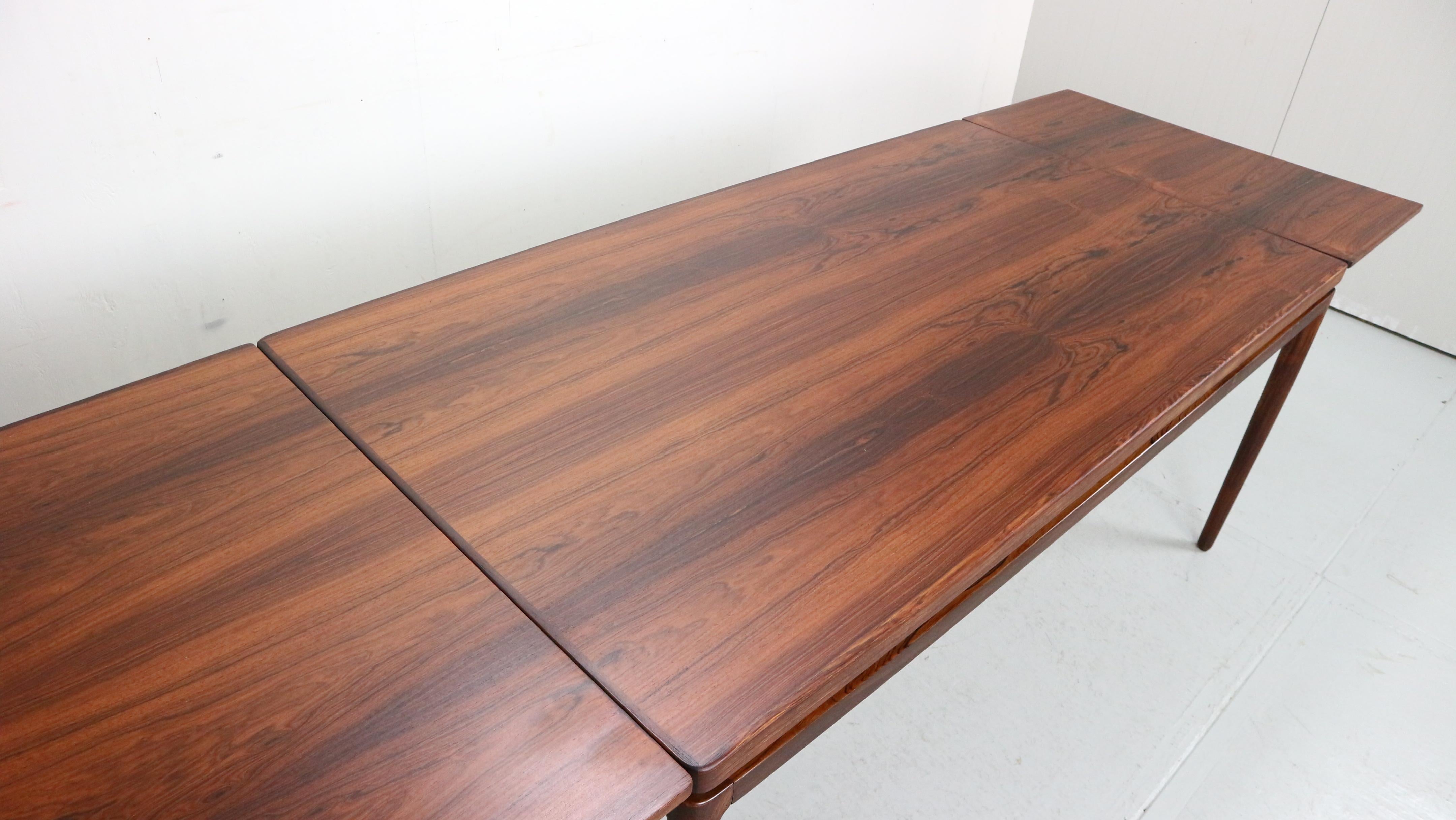 10 p. J. Andersen dining table, 1964 by Chr. Linnebergs, Denmark. Model 16 In Good Condition In The Hague, NL
