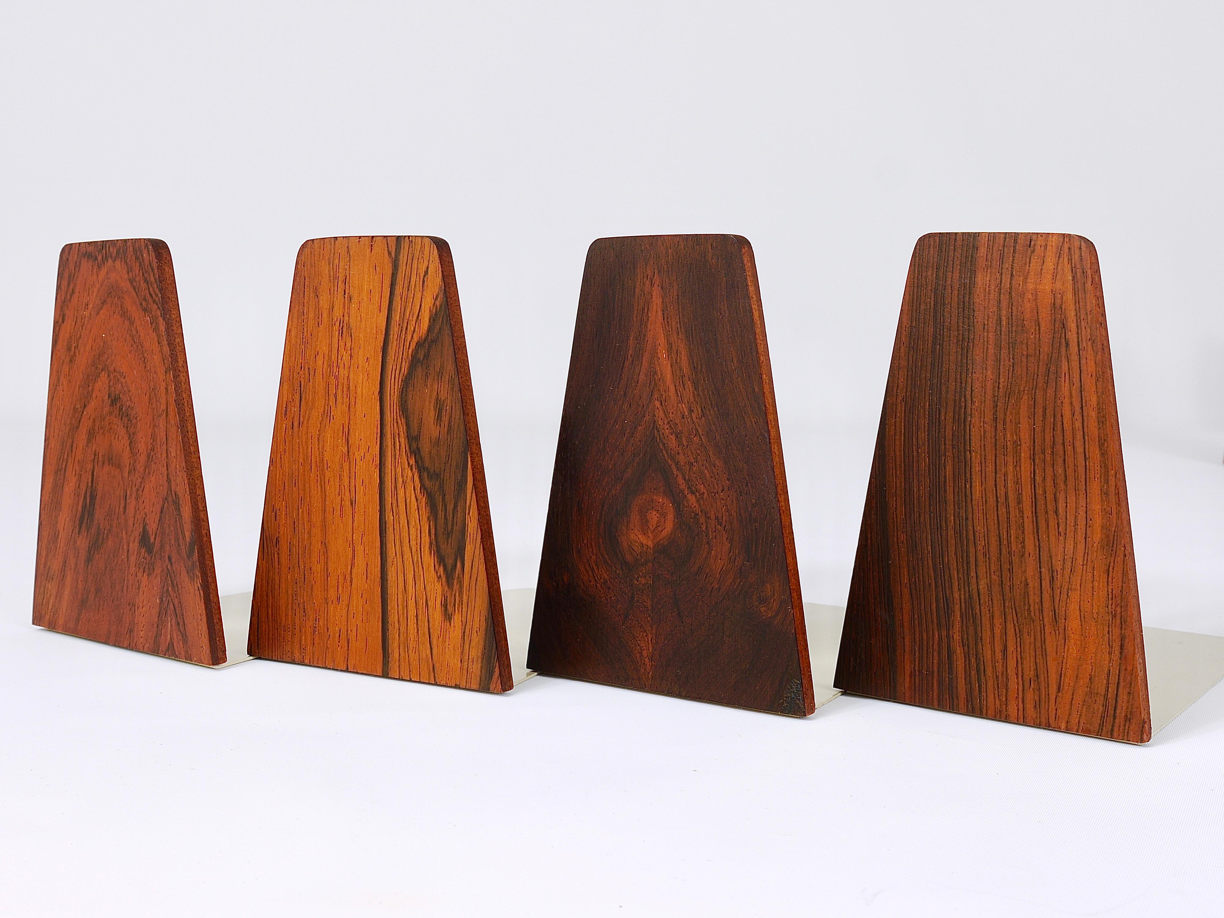 Up to 5 Pairs Kai Kristiansen Mid-Century Metal & Wood Book Ends Denmark 1960s 1