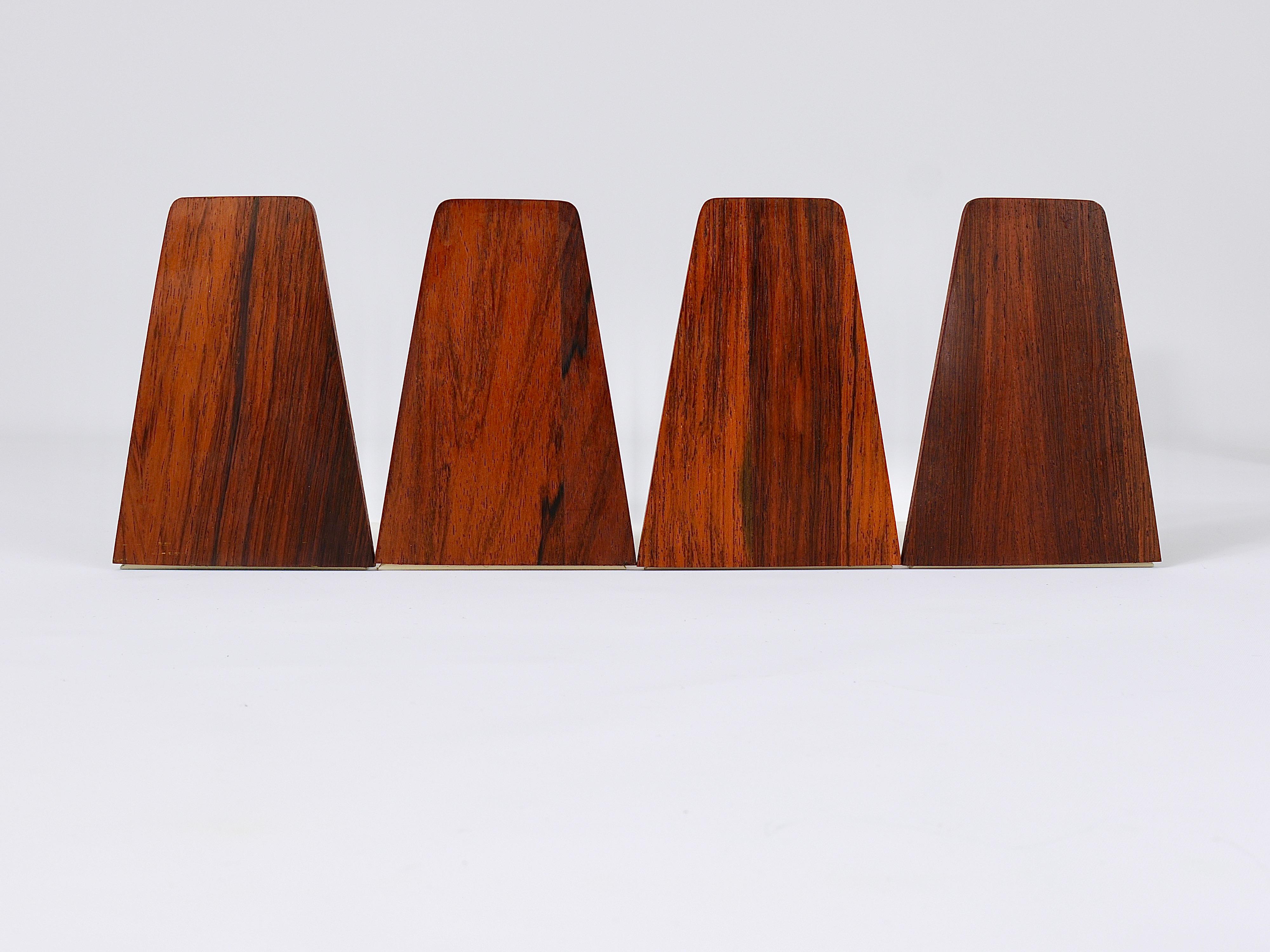 Up to 5 Pairs Kai Kristiansen Mid-Century Metal & Wood Book Ends Denmark 1960s 4