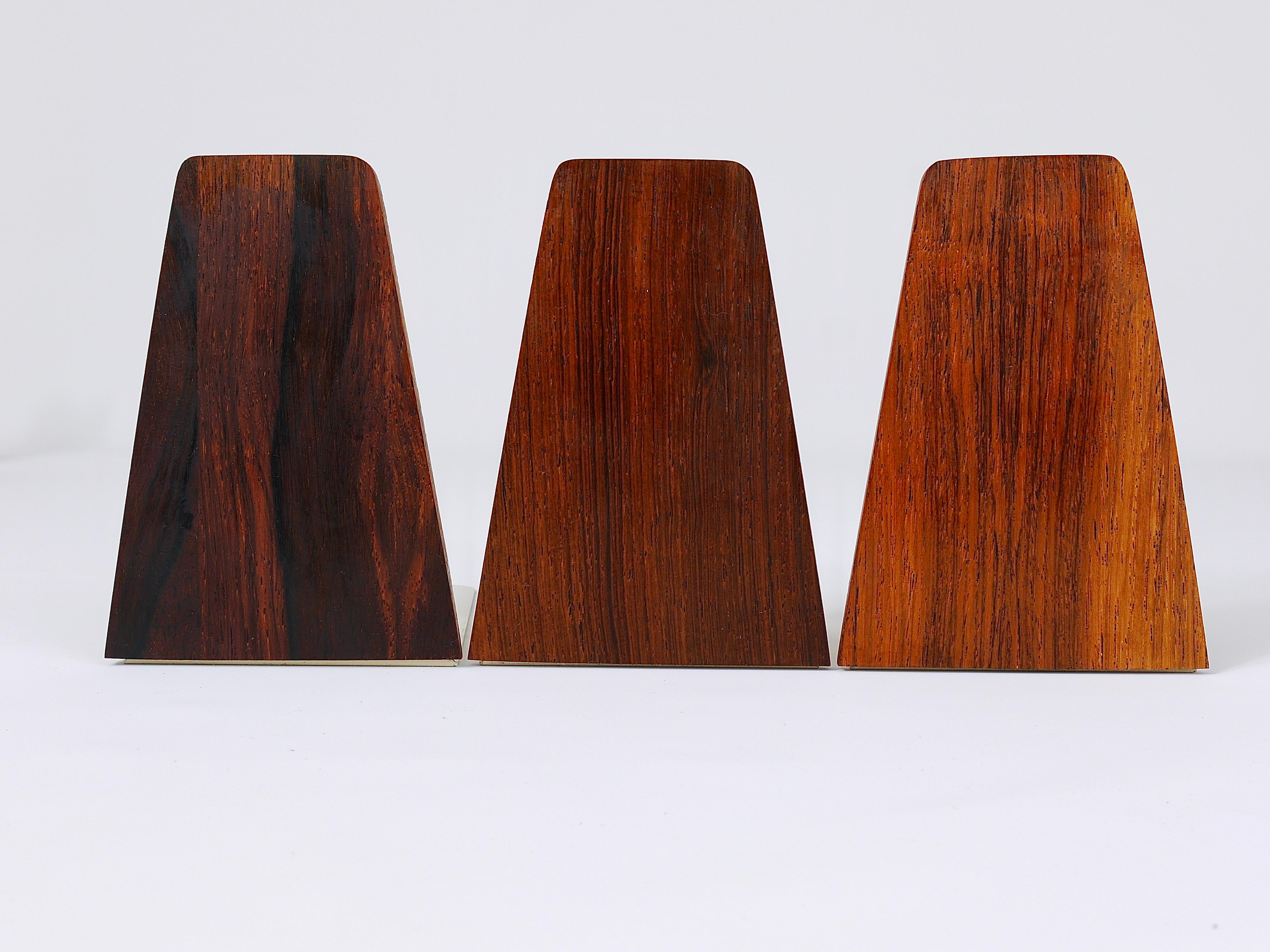 Up to 5 Pairs Kai Kristiansen Mid-Century Metal & Wood Book Ends Denmark 1960s 5