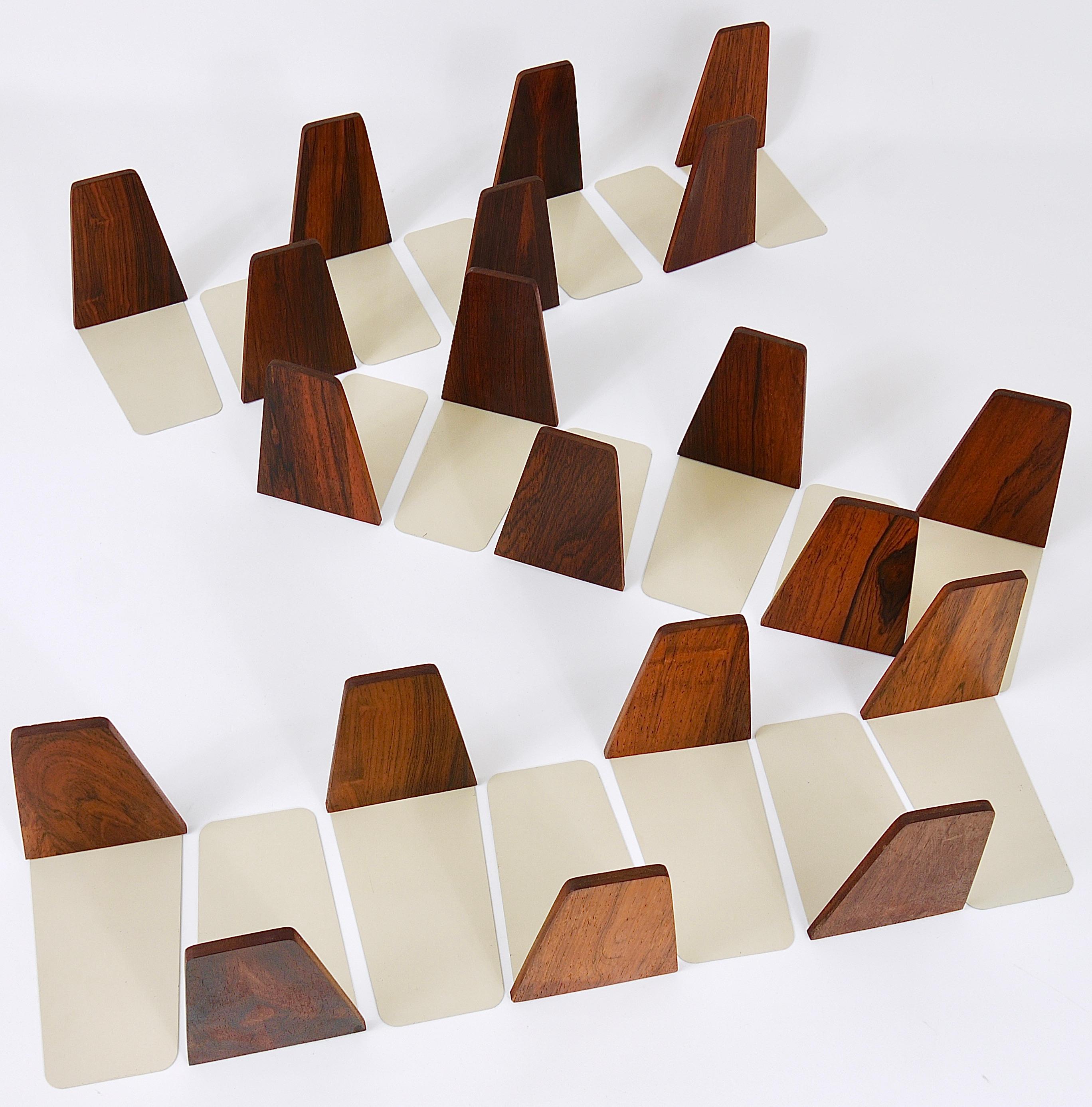 Mid-Century Modern Up to 5 Pairs Kai Kristiansen Mid-Century Metal & Wood Book Ends Denmark 1960s