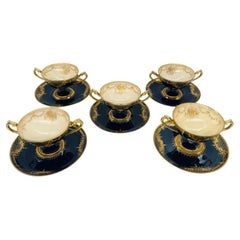 10 Pc., Ambrosius Lamm, Dresden Porcelain Tea Set C. 1910