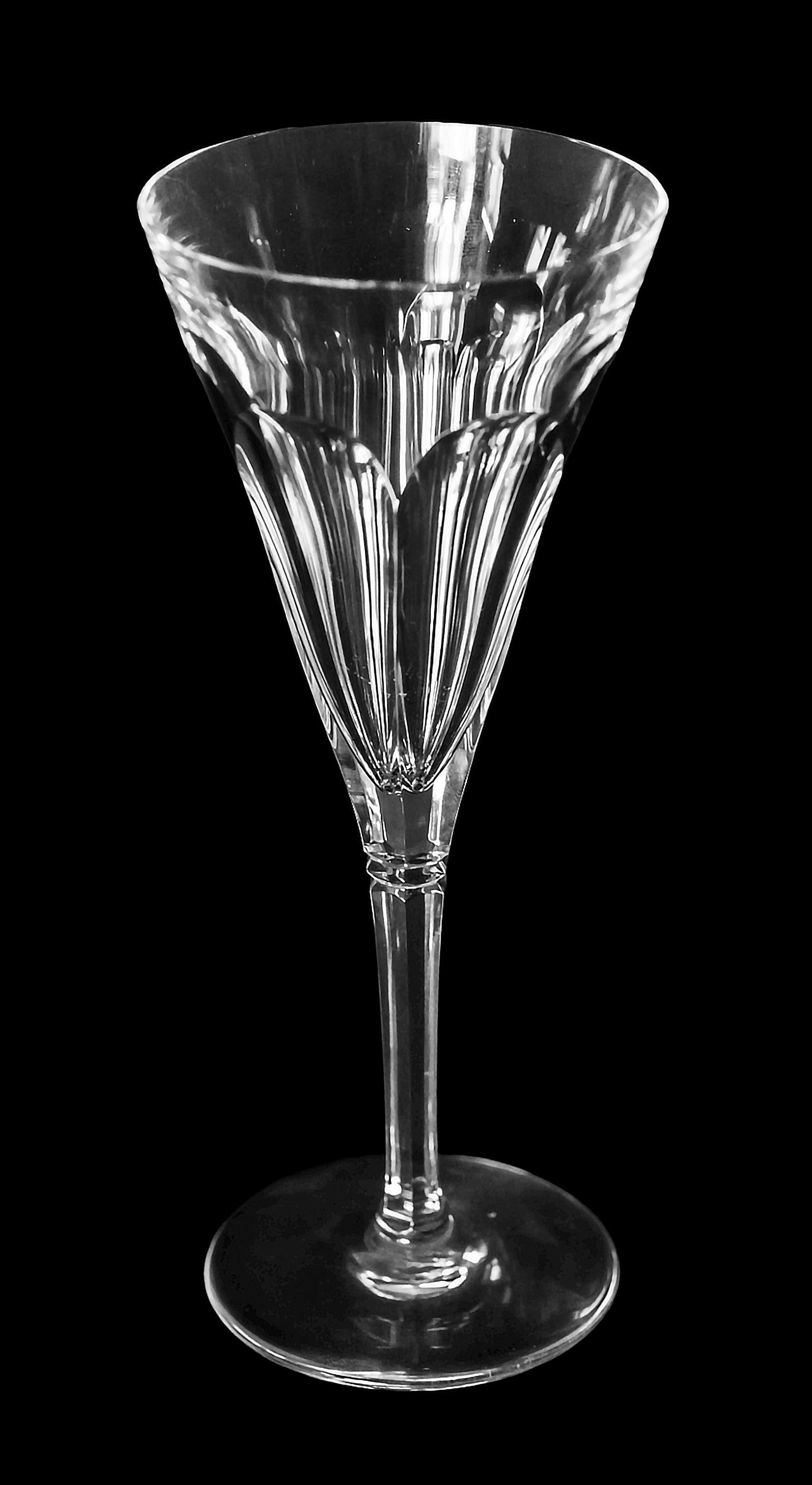 10 Stk. Set von Baccarat-Champagnerflten aus Kristall von Herzogin von Dino (Französisch) im Angebot