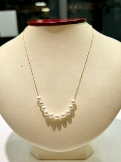 10 Pieces Akoya Pearls Add a Pearl Necklace with 14k Yellow Gold Chain