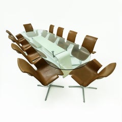 10 Sillones FK de Preben Fabricius y Jorgen Kastlhom con mesa Matteo Grassi