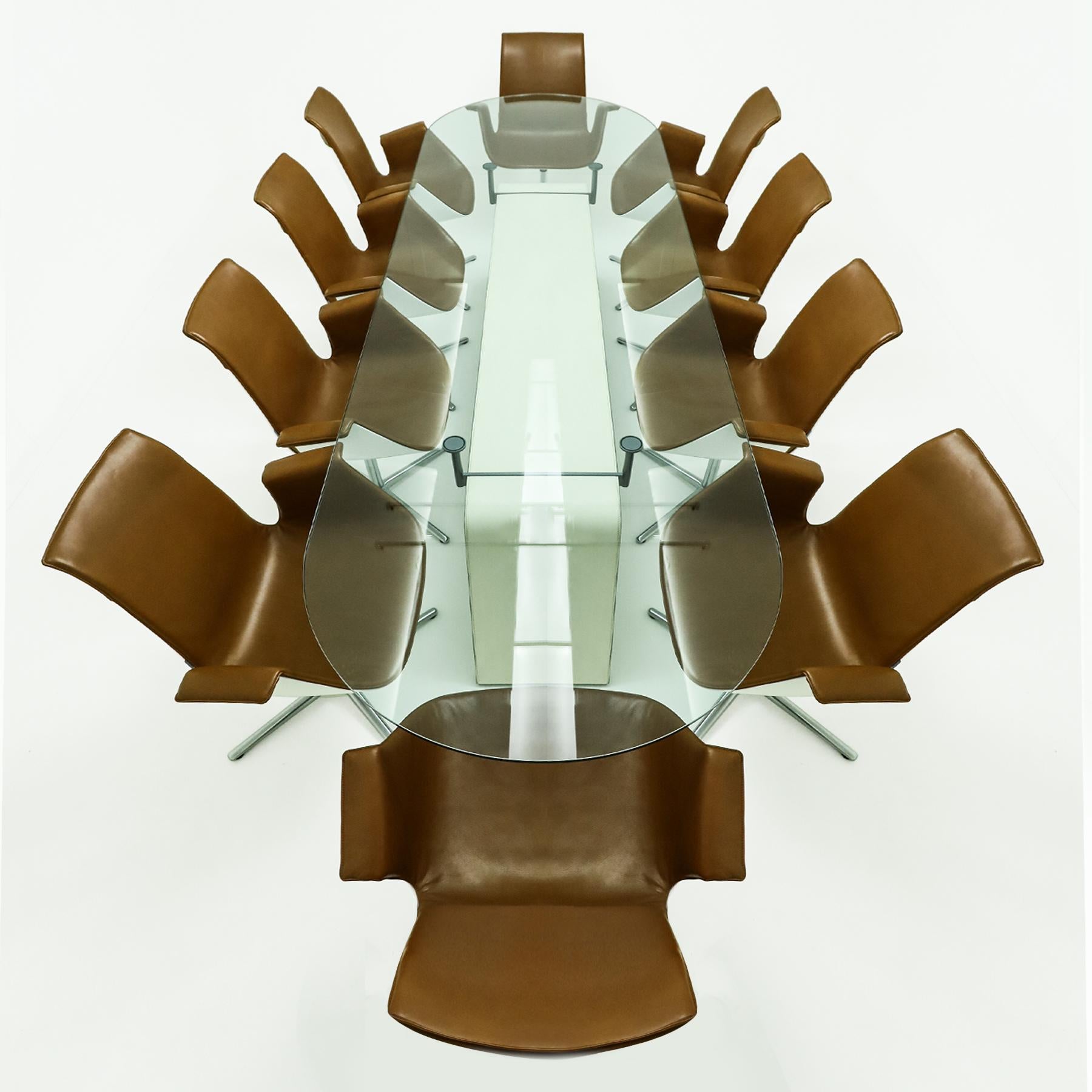 10 Preben Fabricius und Jorgen Kastlhom FK-Sessel mit einem Tisch von Matteo Grassi (Moderne der Mitte des Jahrhunderts) im Angebot