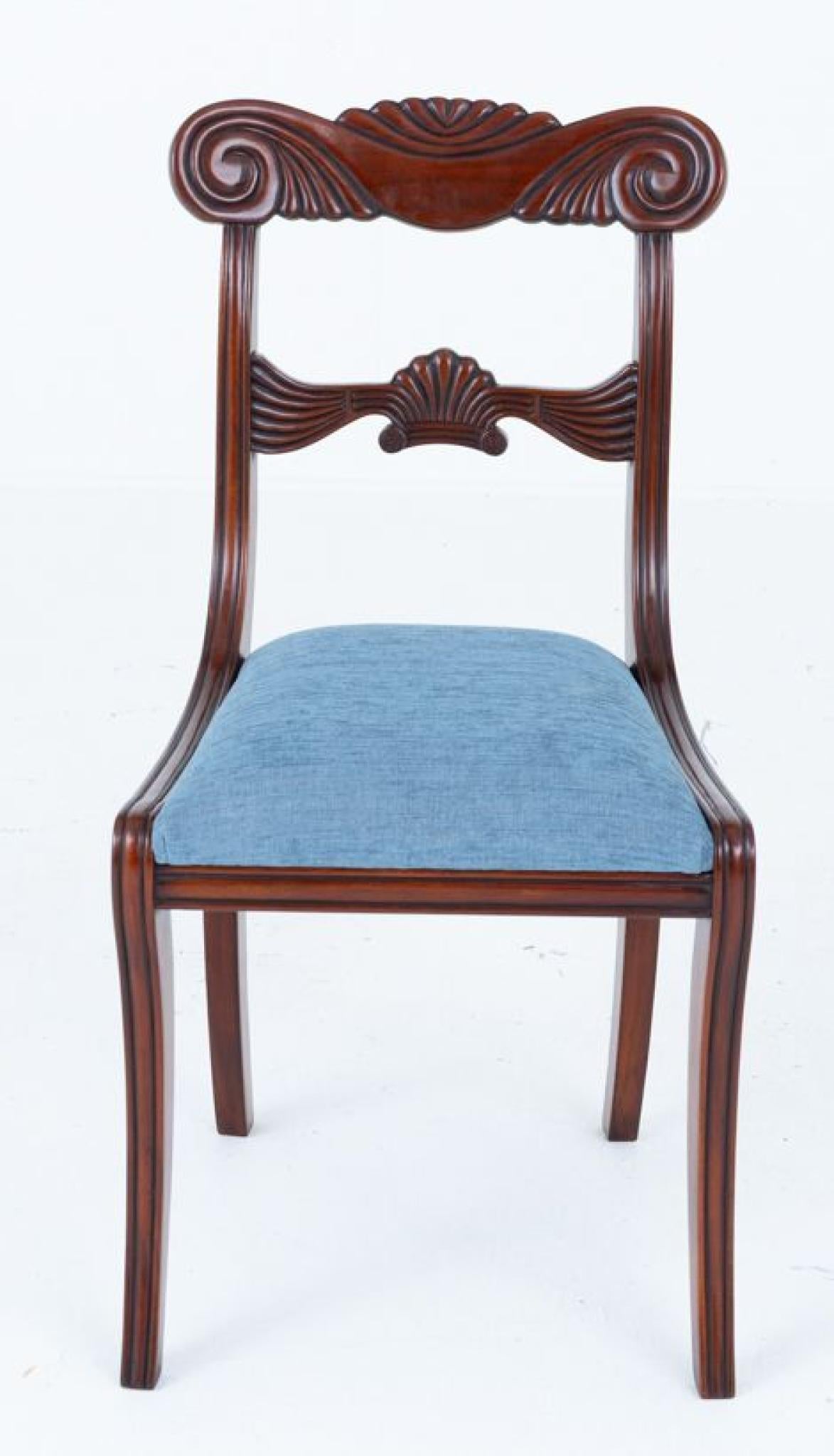 10 Regency Revival Dining Chairs Mahogany In condizioni buone in vendita a Potters Bar, GB