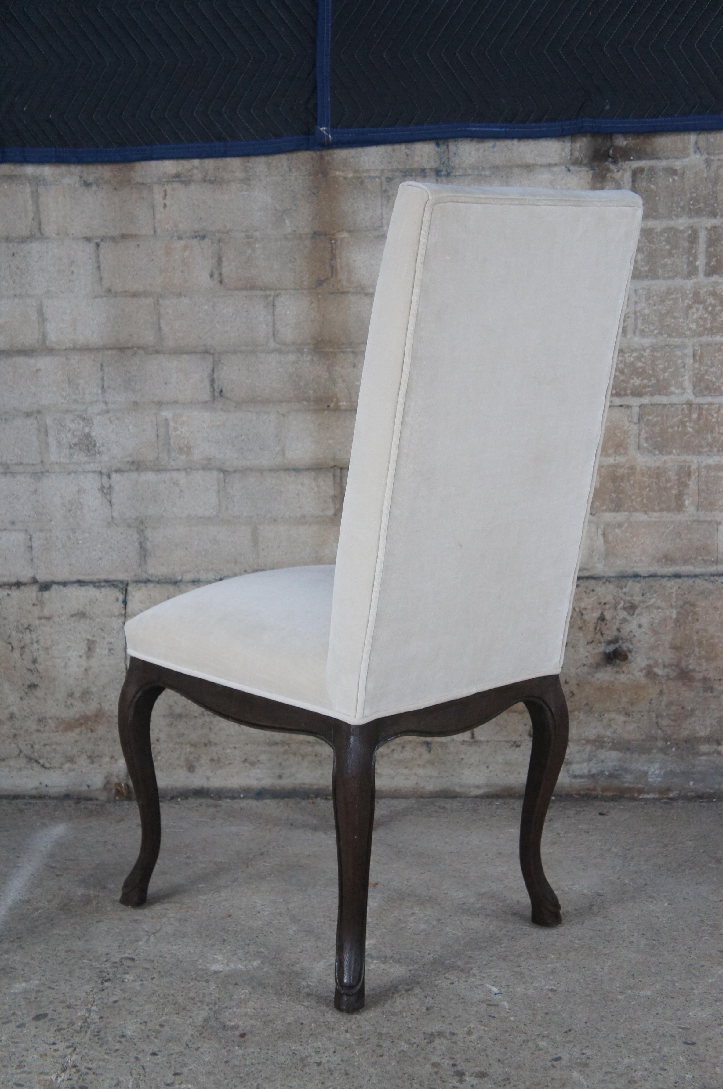 10 Restoration Hardware French Louis XVI Velvet Upholstered Dining Chairs 2